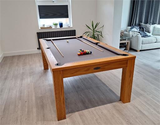 Signature Chester Slate Bed Pool Dining Table - All Finishes: 6ft, 7ft